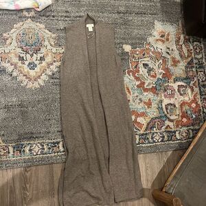 Tan Cashmere sleeveless duster